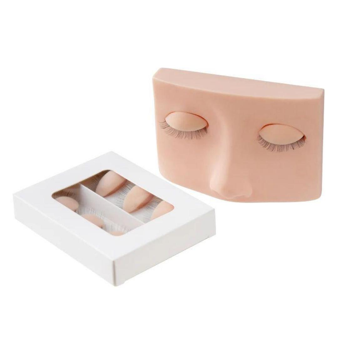 LASH KIT REALISTIC SKIN TEXTURE MAKE UP PRACTICE BOARD KIT FOR BEGINNERS FACE MANNEQUIN MAKEUP DOLL EYELASH MANNEQUIN MUA MAKEUP ARTISTS MAKE UP ACADEMY MAKE UP ACCESSORY COSMETIC PRACTICE