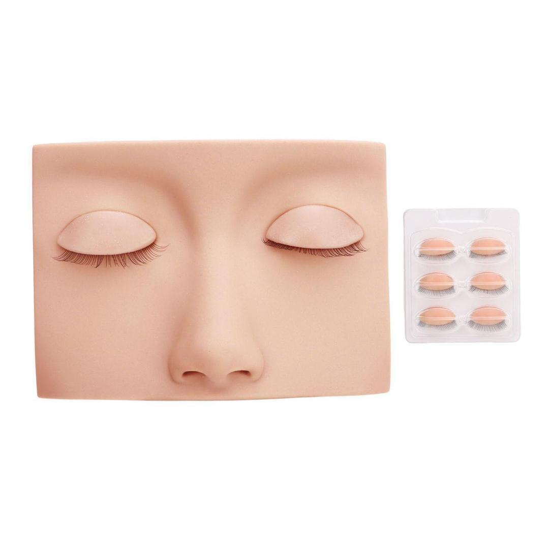 LASH KIT REALISTIC SKIN TEXTURE MAKE UP PRACTICE BOARD KIT FOR BEGINNERS FACE MANNEQUIN MAKEUP DOLL EYELASH MANNEQUIN MUA MAKEUP ARTISTS MAKE UP ACADEMY MAKE UP ACCESSORY COSMETIC PRACTICE