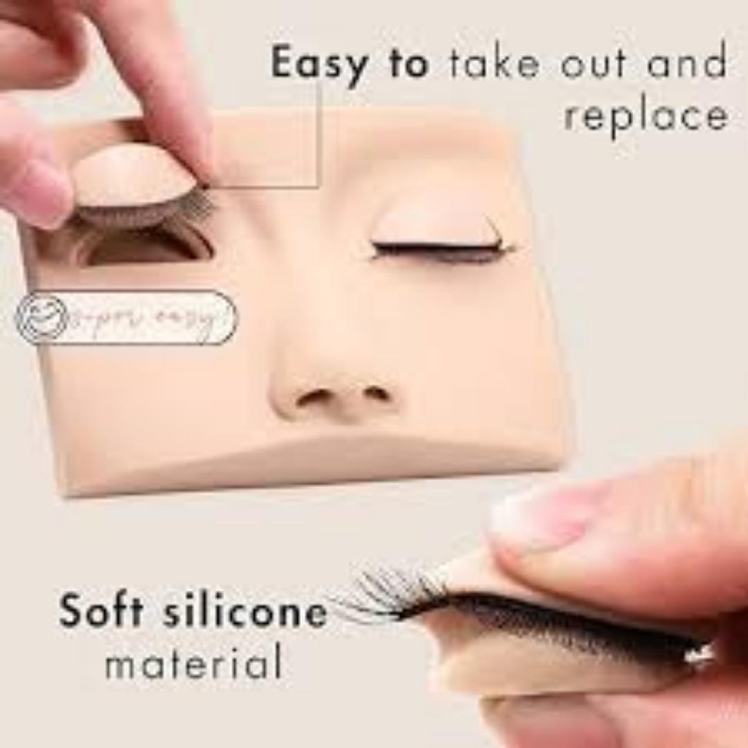 LASH KIT REALISTIC SKIN TEXTURE MAKE UP PRACTICE BOARD KIT FOR BEGINNERS FACE MANNEQUIN MAKEUP DOLL EYELASH MANNEQUIN MUA MAKEUP ARTISTS MAKE UP ACADEMY MAKE UP ACCESSORY COSMETIC PRACTICE