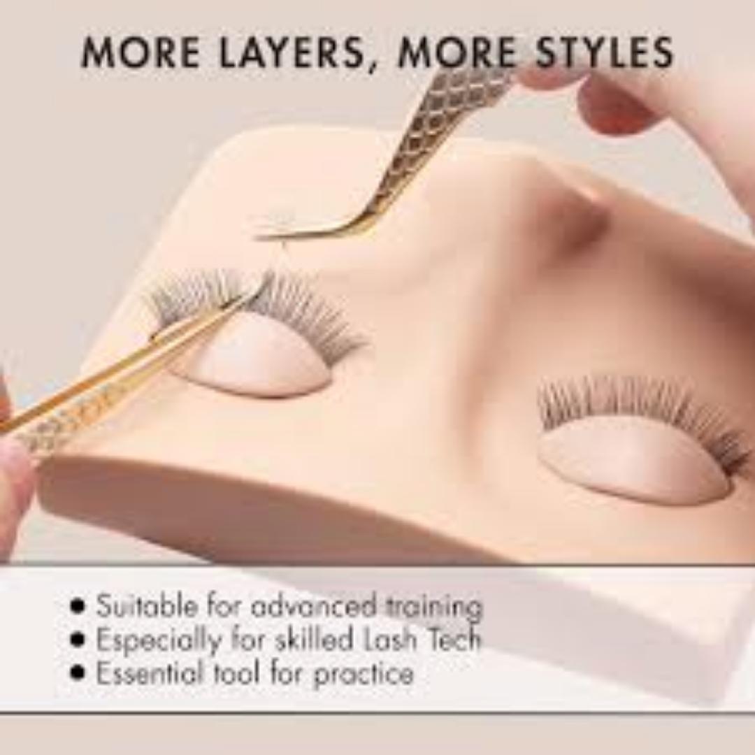 LASH KIT REALISTIC SKIN TEXTURE MAKE UP PRACTICE BOARD KIT FOR BEGINNERS FACE MANNEQUIN MAKEUP DOLL EYELASH MANNEQUIN MUA MAKEUP ARTISTS MAKE UP ACADEMY MAKE UP ACCESSORY COSMETIC PRACTICE