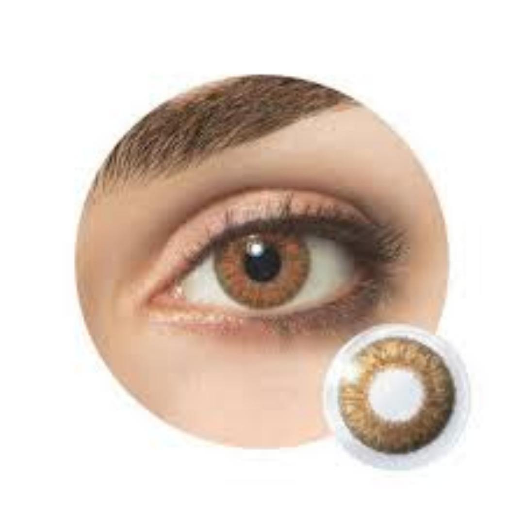 HONEY Beauty Colored Eye Contact Lenses 0.00 Power Degree LORD & BERRY with Storage Case and Applicators Set of 4 No Prescription Cosmetic Use