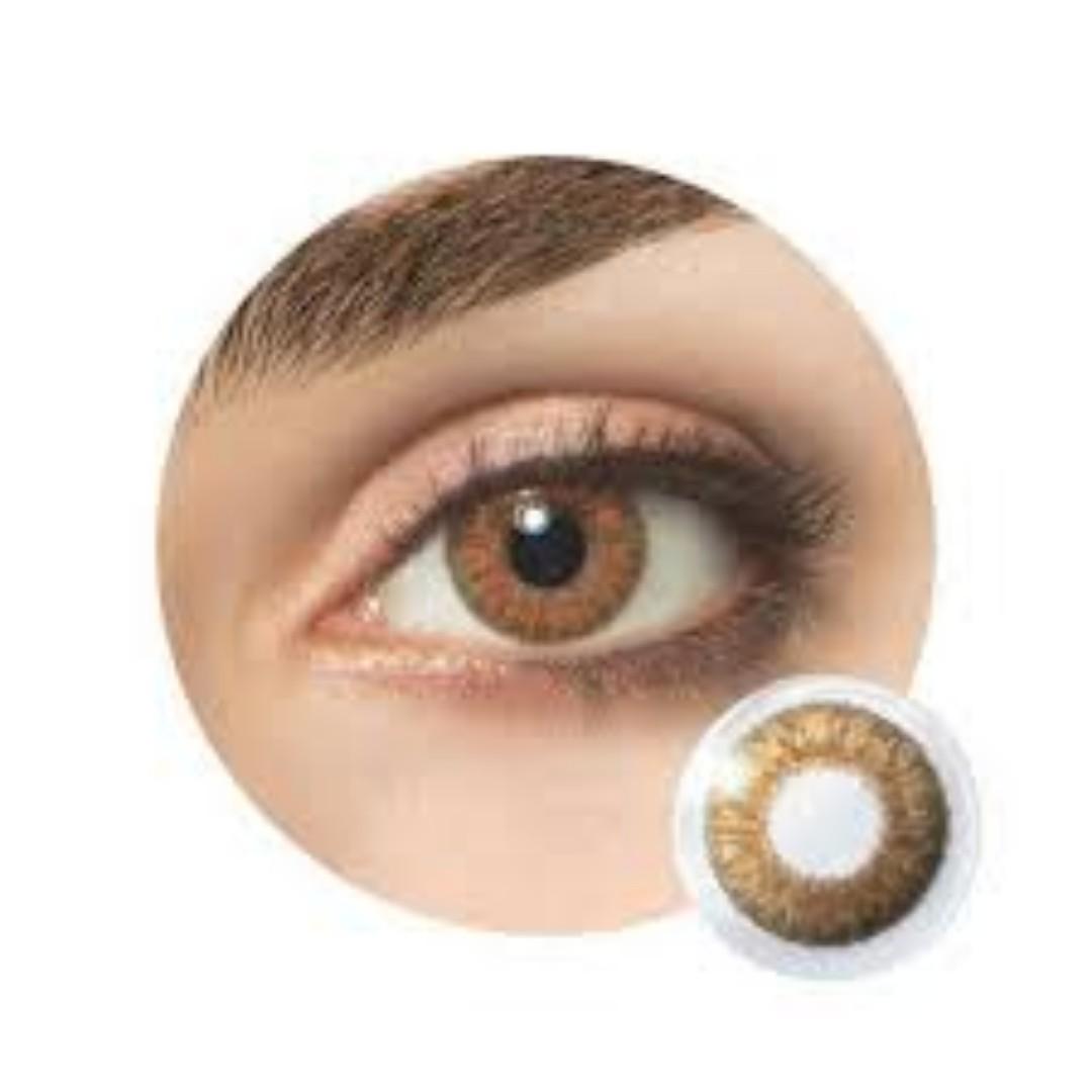 Blue Beauty Colored Eye Contact Lenses 0.00 Power Degree LORD & BERRY with Storage Case and Applicators Set of 4 No Prescription Cosmetic Use