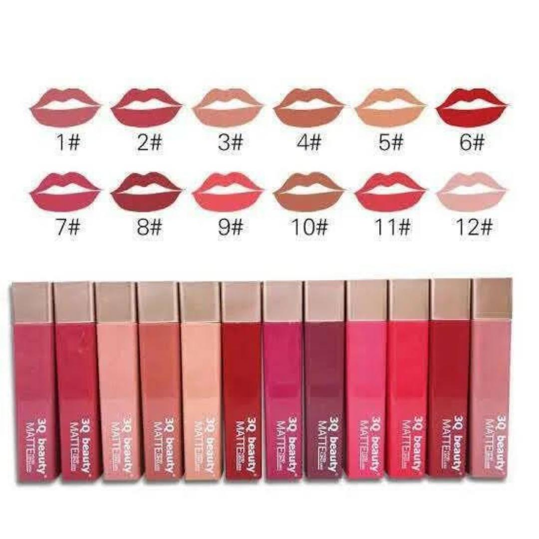 3pcs Assorted Matte Lipsticks Waterproof Makeup Long Lasting Daily Makeup Use | Lip Gloss For Girls, Women view 2