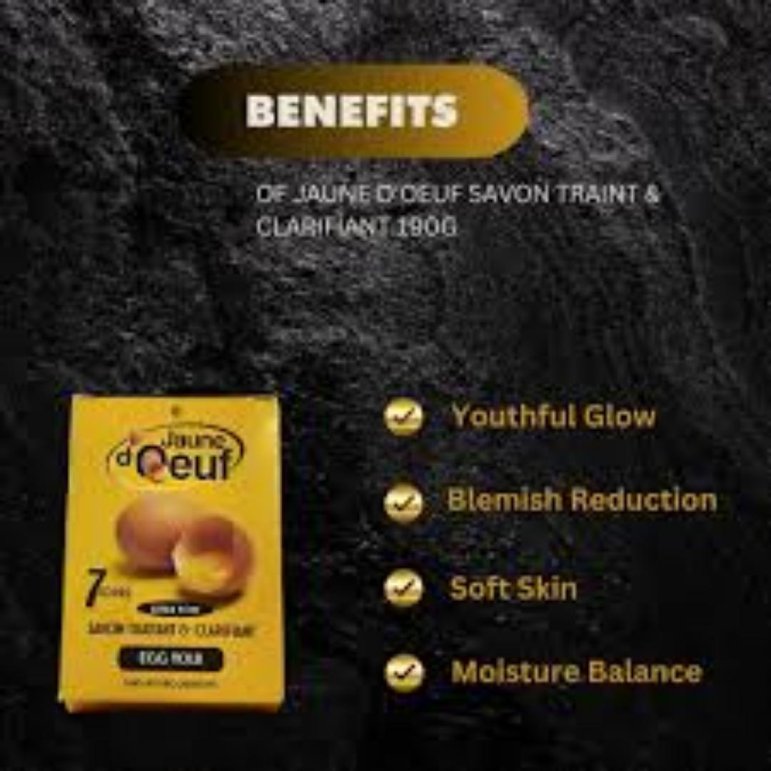 Jaune D'oeuf The Original Egg Soap Treating Melasma Redness Clarifies and Evens Out Complexion Nourishes and Softens Skin
