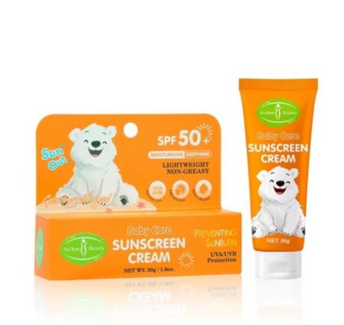 Children Sunscreen Spf 50 Kind to Skin Soothing High Protect Sun Cream UVA UVB SPF Lightweight Kids Sunscreen Suncream Sunblock Baby Sunscreen