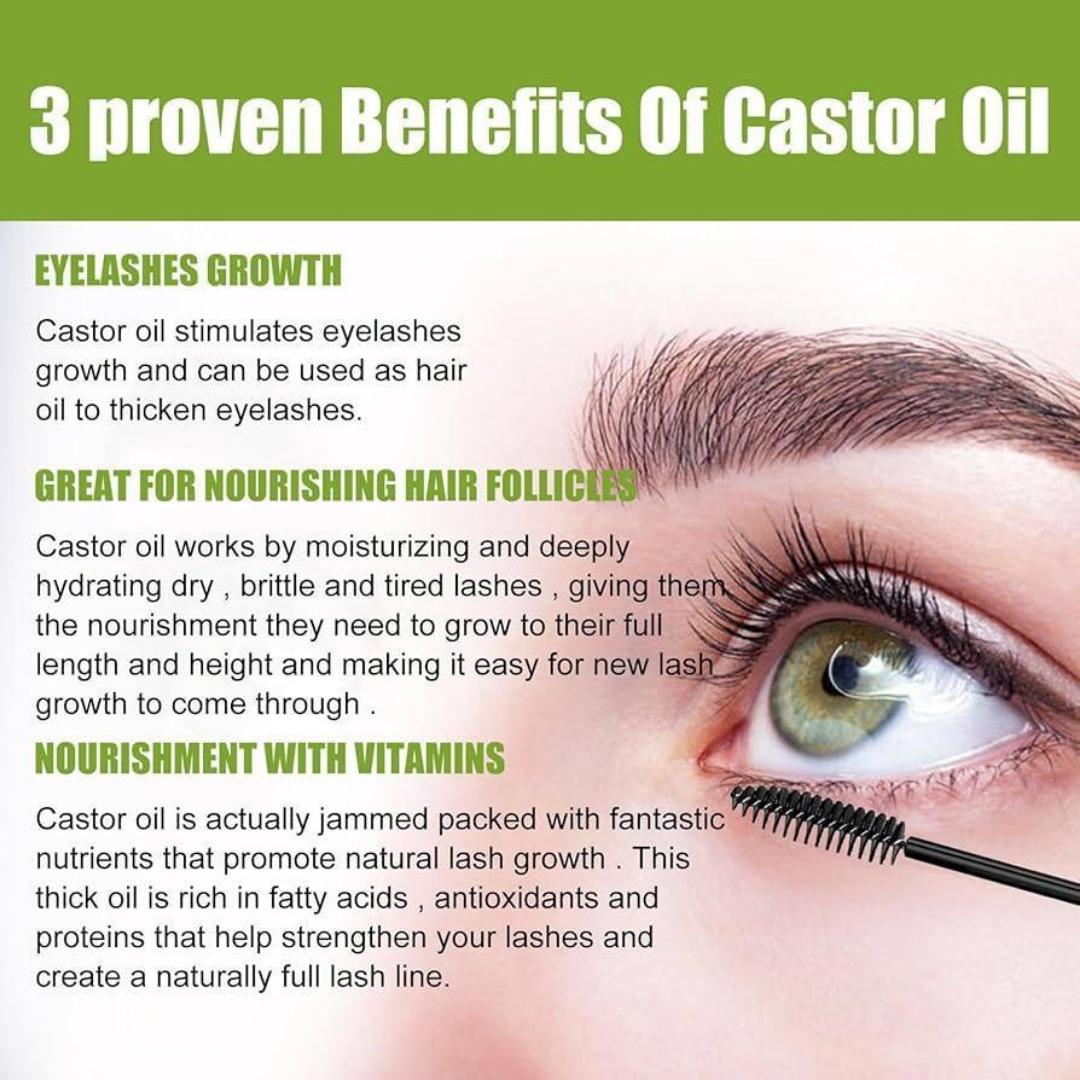 Eyelash Growth Serum Longer Thicker Natural Eyelashes 30ml Grow Nourish Repair Eyelashes Castor Oil Stimulates Thicker Hair Growth and Nourishment