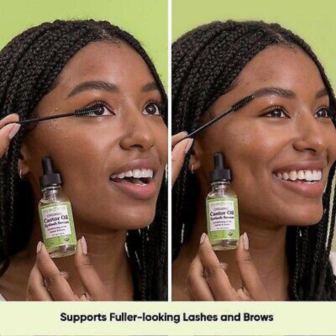 Eyelash Growth Serum Longer Thicker Natural Eyelashes 30ml Grow Nourish Repair Eyelashes Castor Oil Stimulates Thicker Hair Growth and Nourishment