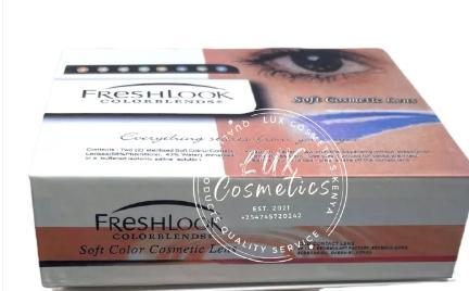 Brilliant blue Eye Contact Lens Set Kit (1 PAIR LENSES+STORAGE CASE+PRESERVATION SOLUTION+2APPLICATORS+STERILE EYE DROPS) PICK A COLOUR Aesthetic Cosmetic Beauty Colored Eye