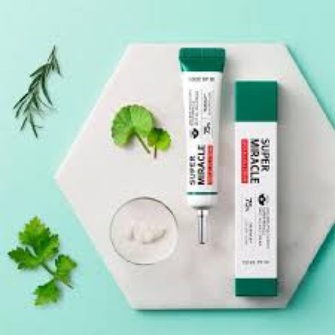 AHA BHA PHA Super Miracle Spot Remover Cream Tea Tree Spot Clear for Sensitive Skin Calming Protection (with Niacinamide, Kojic, Hyaluronic Acid)