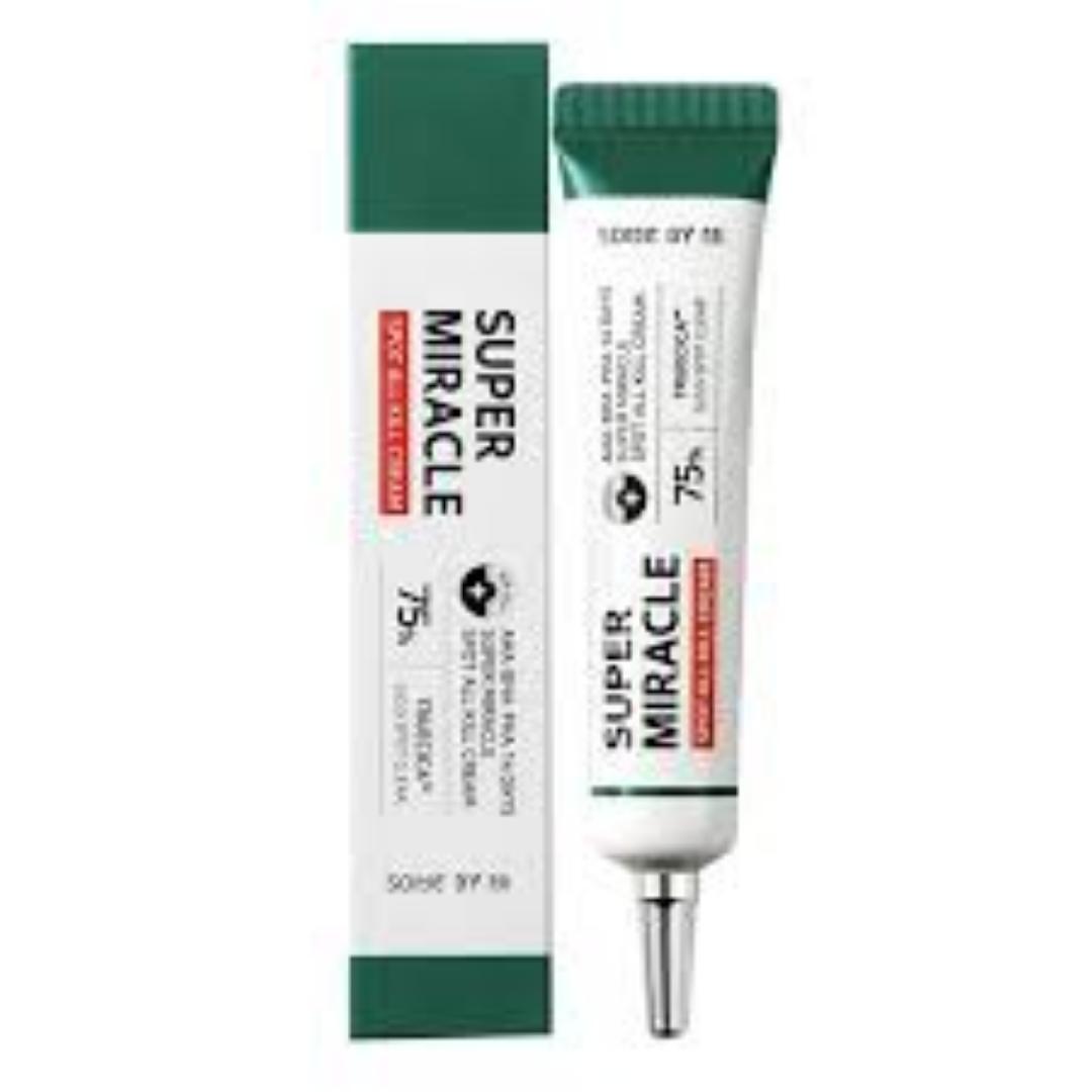 AHA BHA PHA Super Miracle Spot Remover Cream Tea Tree Spot Clear for Sensitive Skin Calming Protection (with Niacinamide, Kojic, Hyaluronic Acid)