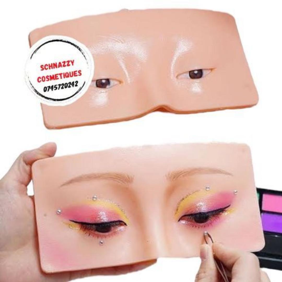 Reusable Realistic 3D Silicon Face Makeup Dummy MAKEUP PRACTICE BOARD BEAUTY STUDENT PRO-MUA LEARNER BEGINNERS Beauty Academy Training Practice Face Eyelash Brows Makeup Face Mask Eyeshadow