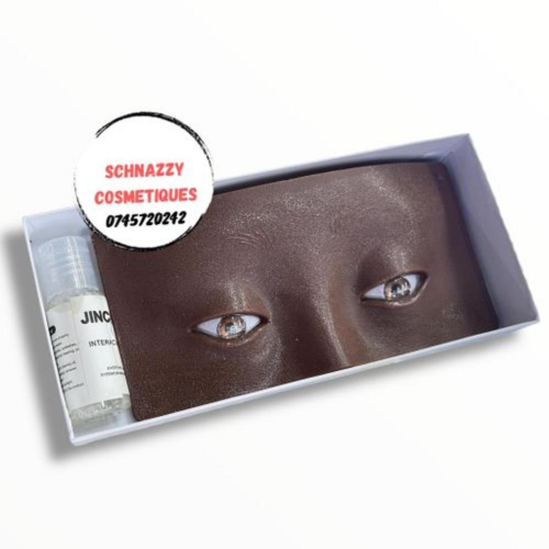 Reusable Realistic 3D Silicon Face Makeup Dummy MAKEUP PRACTICE BOARD BEAUTY STUDENT PRO-MUA LEARNER BEGINNERS Beauty Academy Training Practice Face Eyelash Brows Makeup Face Mask Eyeshadow