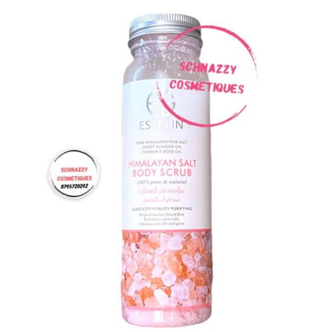 HIMALAYAN PINK SALT BODY SCRUB - Sweet Almond Rose Oil Vit E