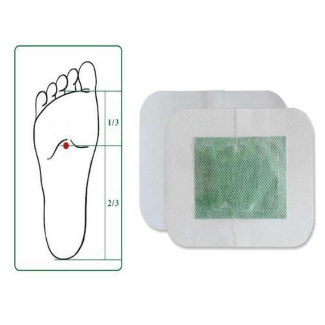 Disunie foot patches bamboo charcoal and green tea deep cleaning removes dampness and toxins relieves stress and improve sleep