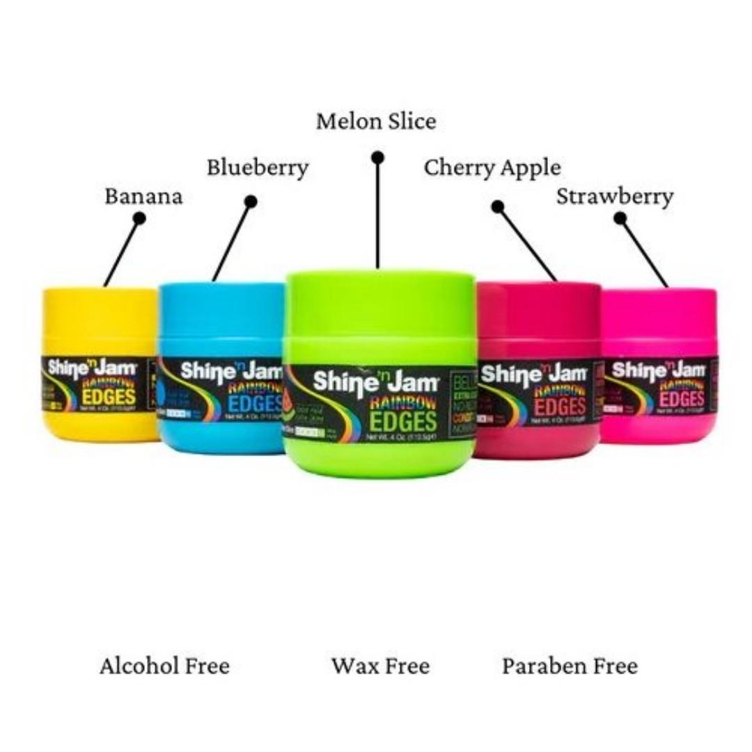 Ampro SHINE N' JAM RAINBOW EDGES TAMED CONDITIONING NON FLAKING Strong Hold Curly Hair Gel for Women - Styling Gel for Women - Strengthens with Silk Protein