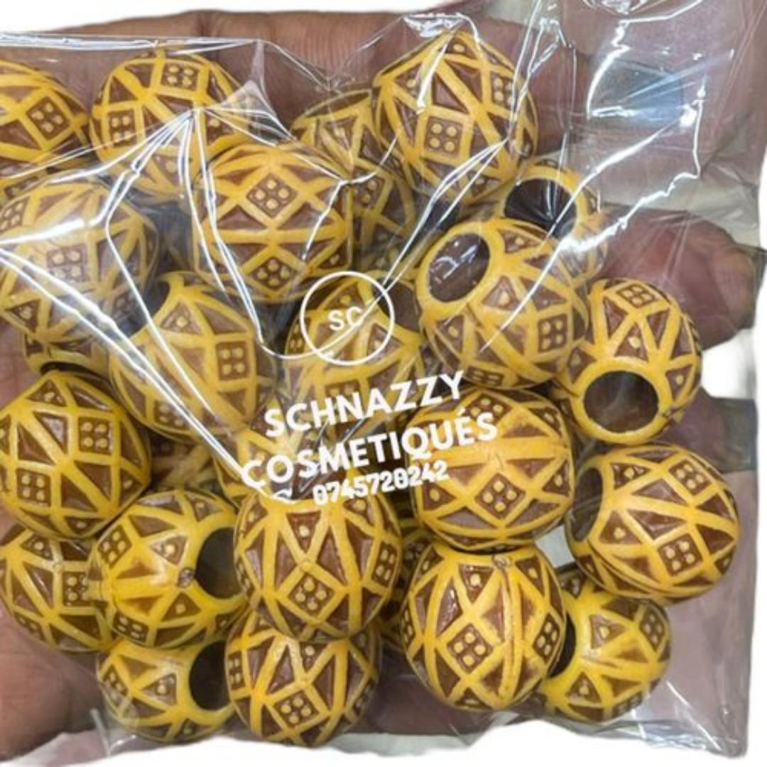 Wood Braid Beads Hair Accessories Dreadlocs Made of durable material with two details for you to choose that you can make different hairstyles easily.