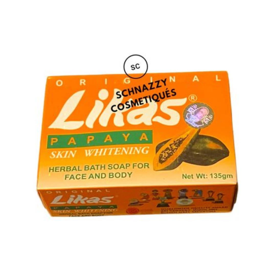 Likas 135g Original Papaya Herbal Soap Clears Sunburn Pigmentation Brightens your skin giving it a natural glow