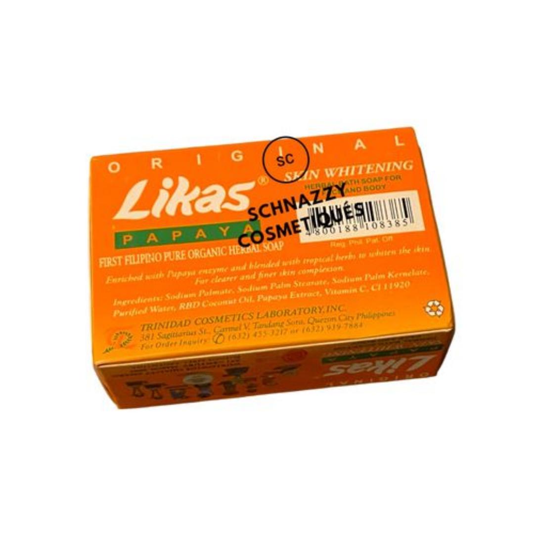 Likas 135g Original Papaya Herbal Soap Clears Sunburn Pigmentation Brightens your skin giving it a natural glow