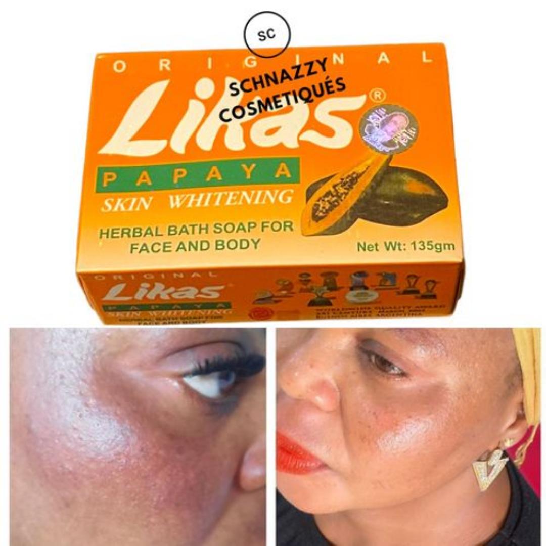 Likas 135g Original Papaya Herbal Soap Clears Sunburn Pigmentation Brightens your skin giving it a natural glow