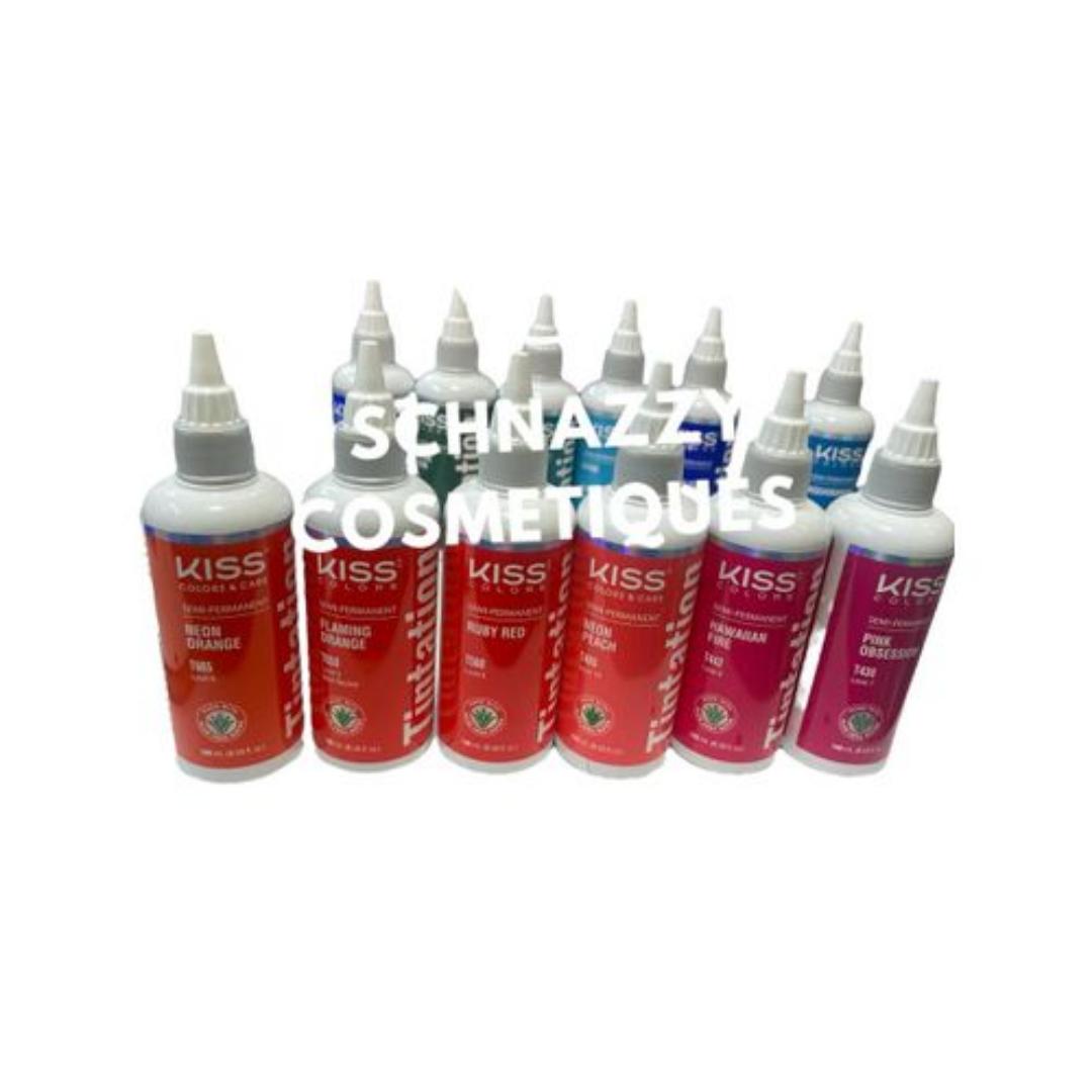 Kiss Tintation Semi-Permanent Hair Color Treatment 148 ML is a Semi-Permanent Hair Color Treatment for those who wish to be bold with their hair without compromising hair health. With 48 mixable, vivi