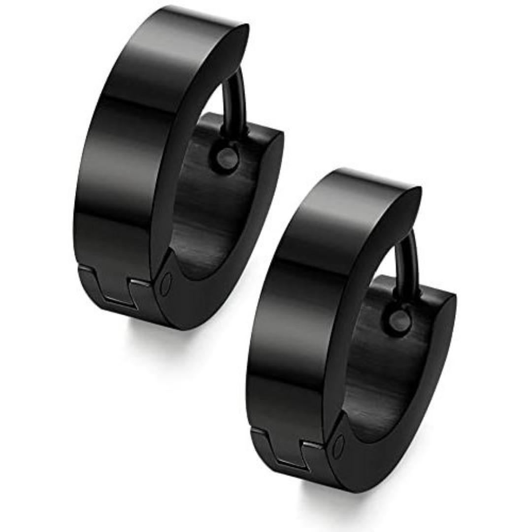 Trendy Tiny Lobe Earrings Men Women Stainless Steel - Gold, Black, Silver Crafted in High Quality Stainless Steel, Lead-Free & Nickel-Free, and Hypoallergenic, safe for sensitive ears.