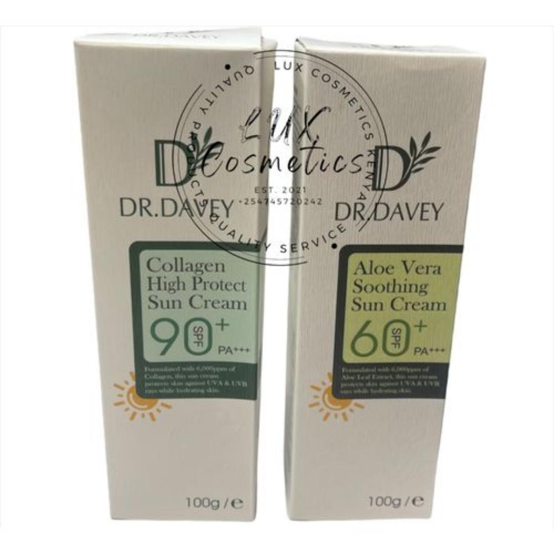 DR DAVEY Aloe Vera Soothing High Protect Sun Cream UVA UVB SPF 60+++  is the only proven protection against the harmful effects of the UV rays on our skin. Sun damage is the one enemy of our skin. To