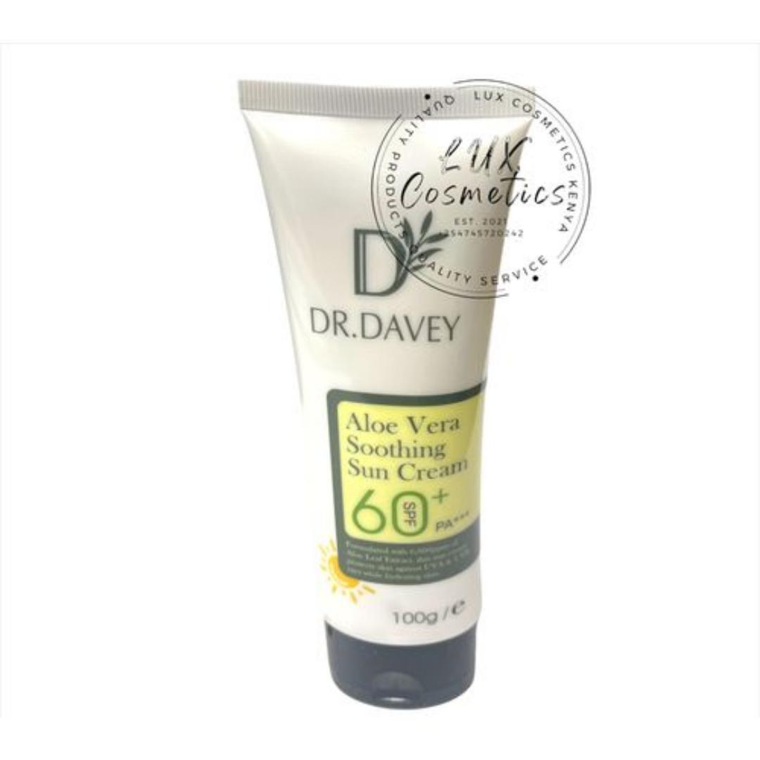 DR DAVEY Aloe Vera Soothing High Protect Sun Cream UVA UVB SPF 60+++  is the only proven protection against the harmful effects of the UV rays on our skin. Sun damage is the one enemy of our skin. To
