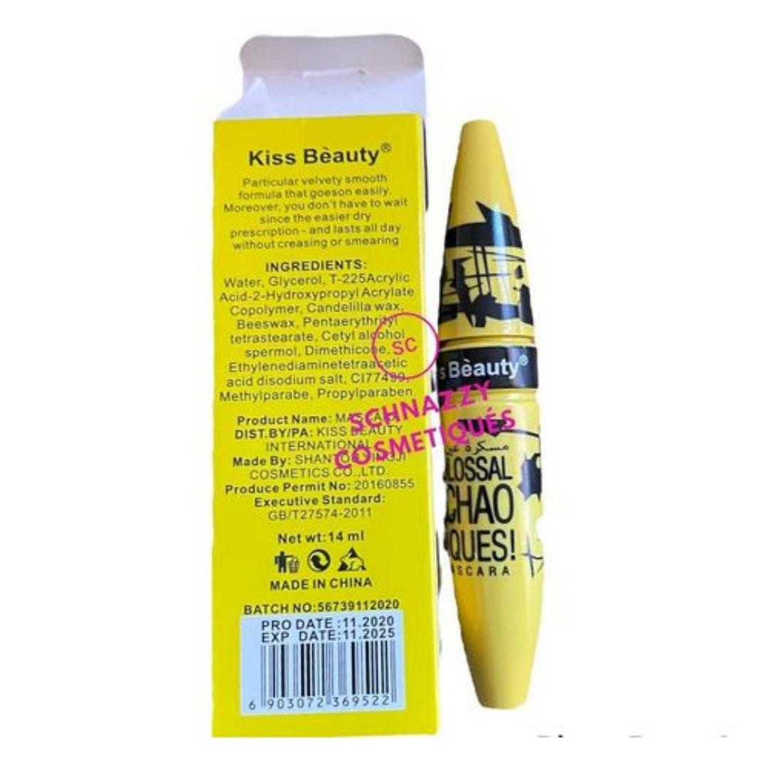 Kiss Beauty 8XL Volum Express Mega Impact Waterproof Mascara Long Thick brings out bold, fast, and colossal lashes. This volume-plumping formula is infused with 2x the collagen The signature Mega Brus view 5