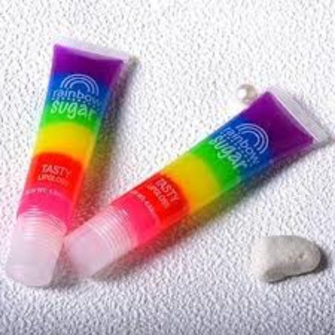 Magic Rainbow Sugar Flavored Sheer Lipgloss  for a delicious kiss of sheer and next-level shine.