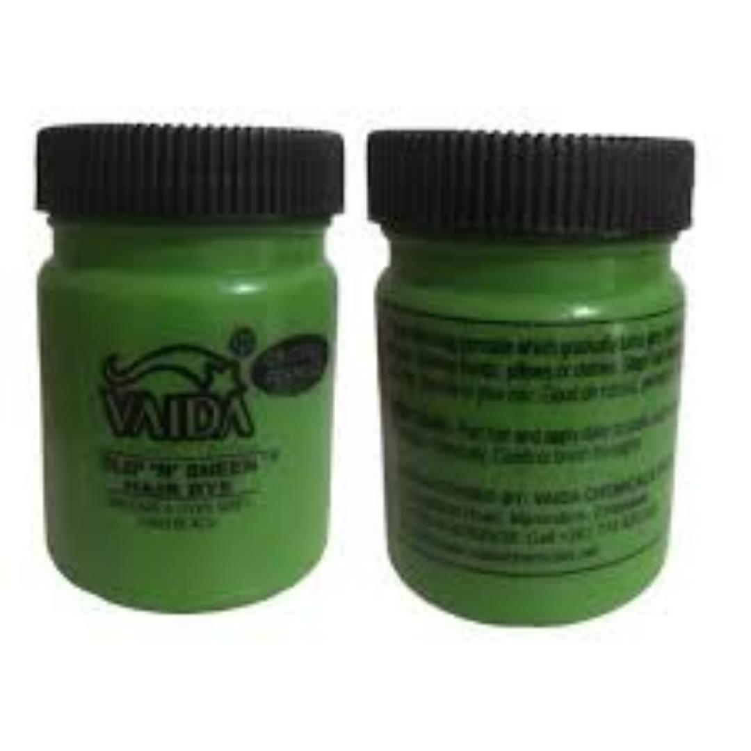 Vaida Slip & Sheen Hair Pomade Turns Hair Black Stops Breakage , grooms and dyes grey hairs to black without staining hands, pillows, or clothing.