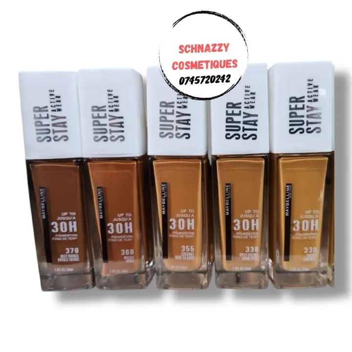 New Sale Trend (1pc) 30Hr Active Wear Superstay Matte Foundation JusQu'a Fond de Teint Full Coverage Lightweight No Transfer Lasts Long 330 TOFFEE 338 SPICY BROWN 355 COCONUT 360 MOCHA 370 DEEP BRONZE