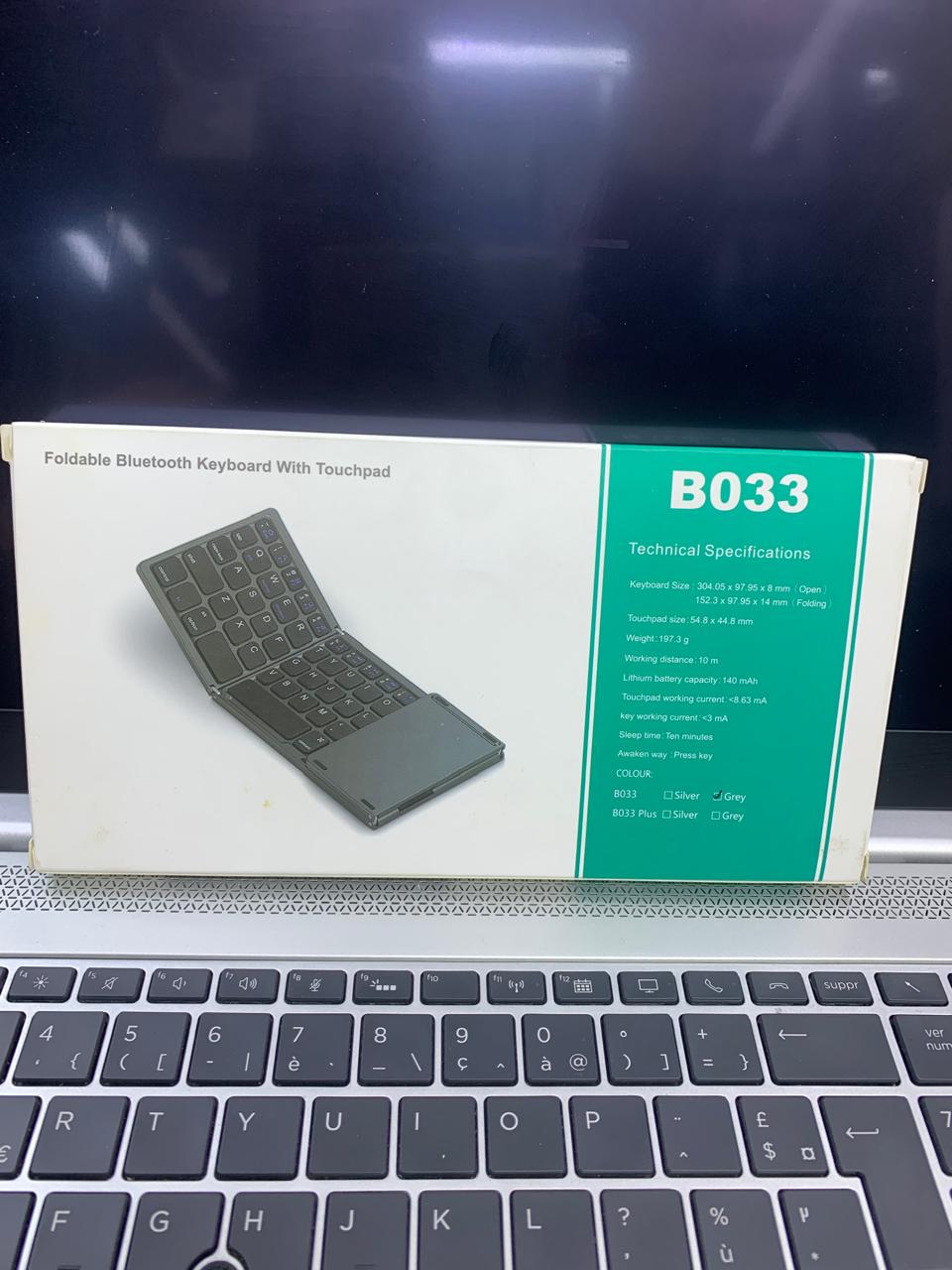 COMPACT FOLD-ABLE KEYBOARD RECHARGEABLE WITH TRACK-PAD USABLE WITH SMART DEVICES