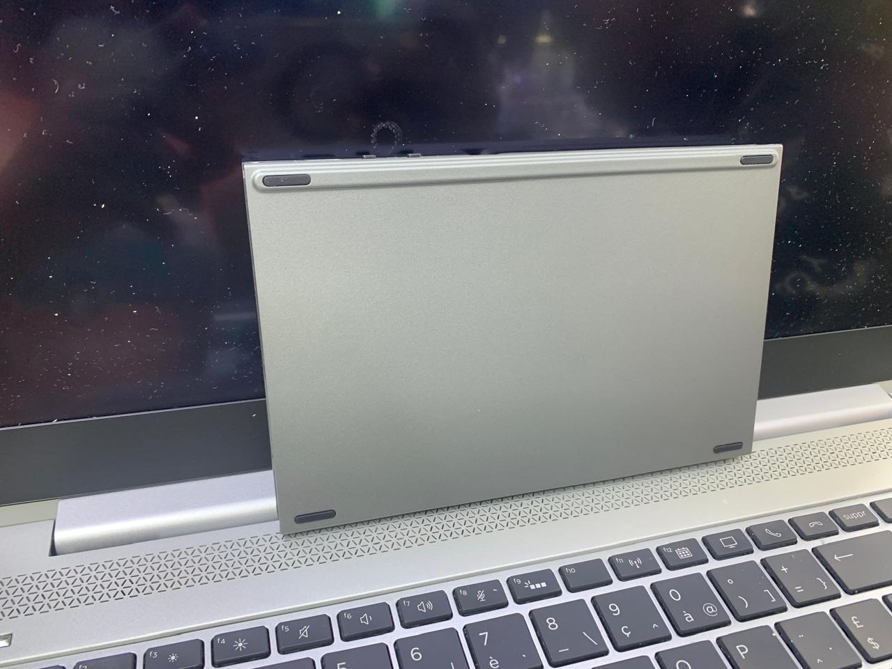 COMPACT FOLD-ABLE KEYBOARD RECHARGEABLE WITH TRACK-PAD USABLE WITH SMART DEVICES