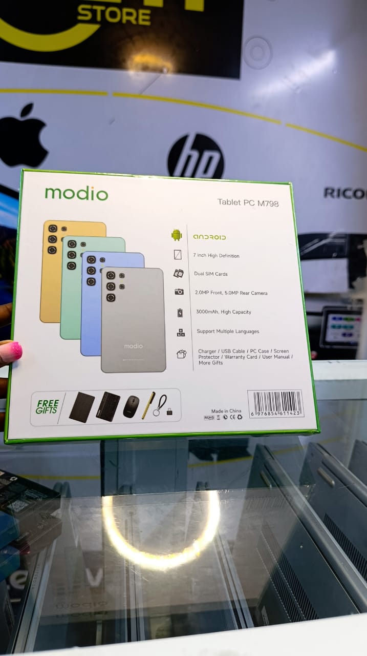BRAND NEW -MODIO  M798 Tablet PC – 8GB RAM, 512GB ROM, Dual SIM, 4G LTE, Android 13, 10.1" HD Display WITH free mouse
