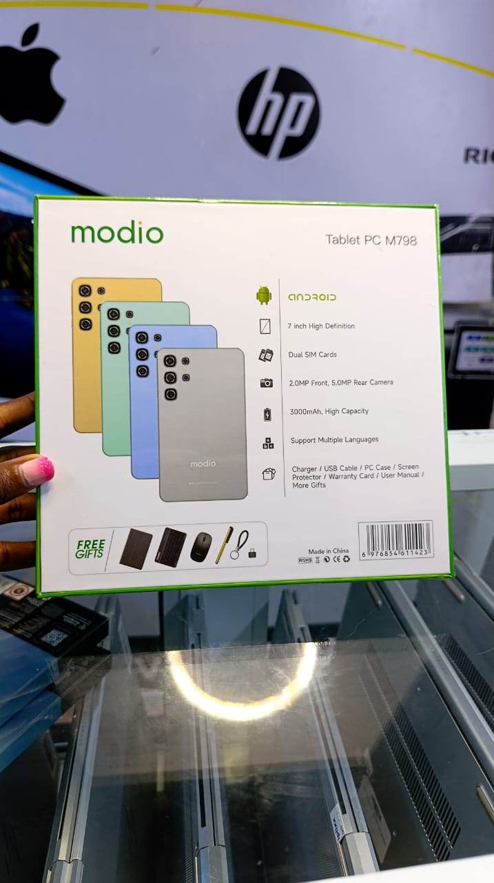 BRAND NEW -MODIO  M798 Tablet PC – 8GB RAM, 512GB ROM, Dual SIM, 4G LTE, Android 13, 10.1" HD Display WITH free mouse