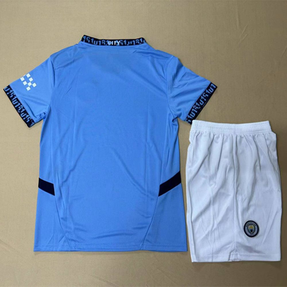 2024-2025 Season Manchester City Home Football Kit, Premier League No. 9 and No. 10, Adult and Children's Set