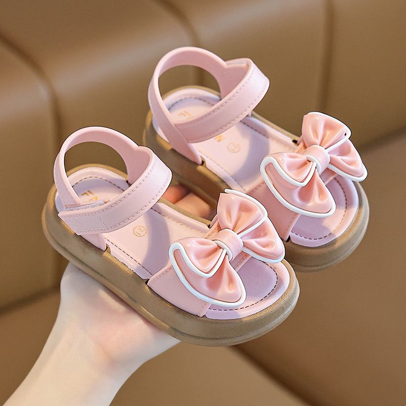 New style children's sandals with summer anti-slip soft soles, girls' children's shoes, velcro shoes, beach sandals
