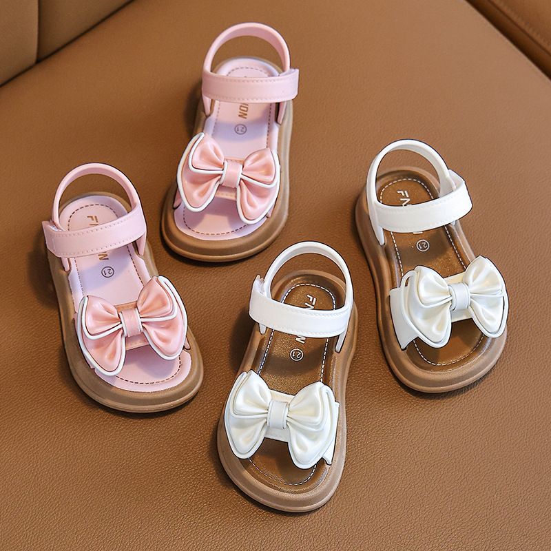 New style children's sandals with summer anti-slip soft soles, girls' children's shoes, velcro shoes, beach sandals
