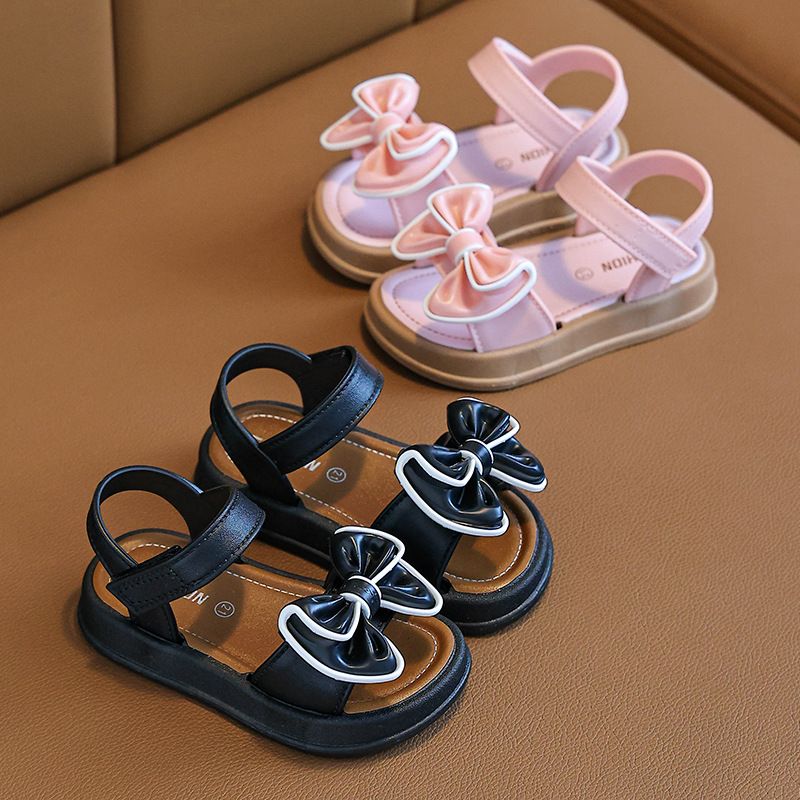 New style children's sandals with summer anti-slip soft soles, girls' children's shoes, velcro shoes, beach sandals