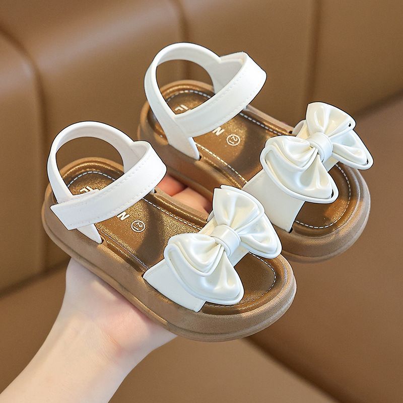 New style children's sandals with summer anti-slip soft soles, girls' children's shoes, velcro shoes, beach sandals