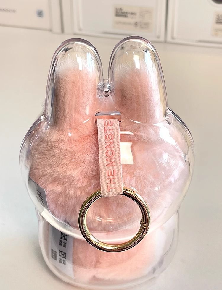 Labubu transparent macaron protective case - standing protection cover, sitting protection cover. Better dust-proof and more protective for the figurine.