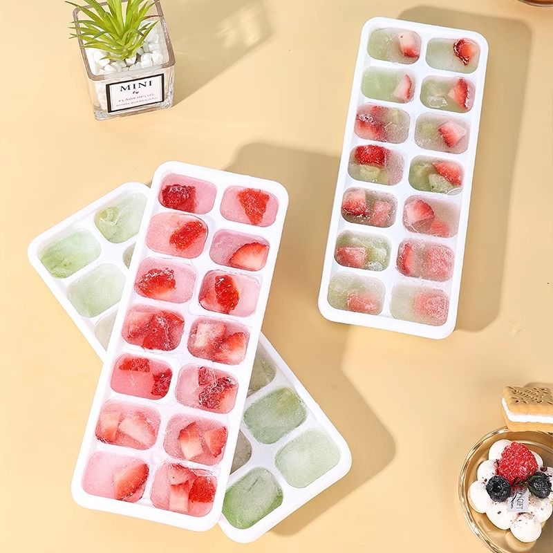 Ice cube mold silicone household homemade ice cube tray ice cream freezer frozen ice cubes ice block making tool food and baby-grade material