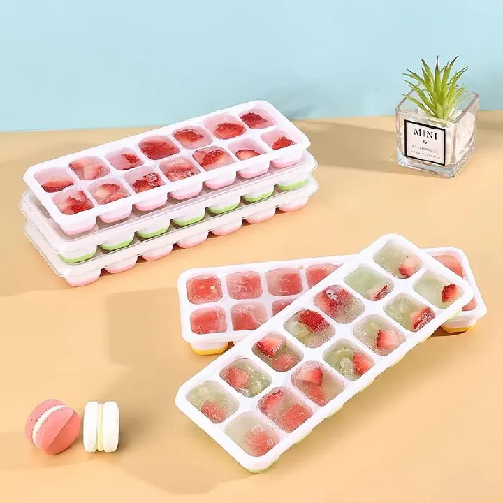 Ice cube mold silicone household homemade ice cube tray ice cream freezer frozen ice cubes ice block making tool food and baby-grade material