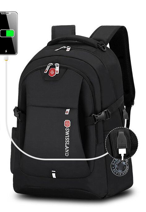 New pure color business backpack, large capacity travel bag, men's backpack for work and leisure, scientific load-relieving laptop bag..