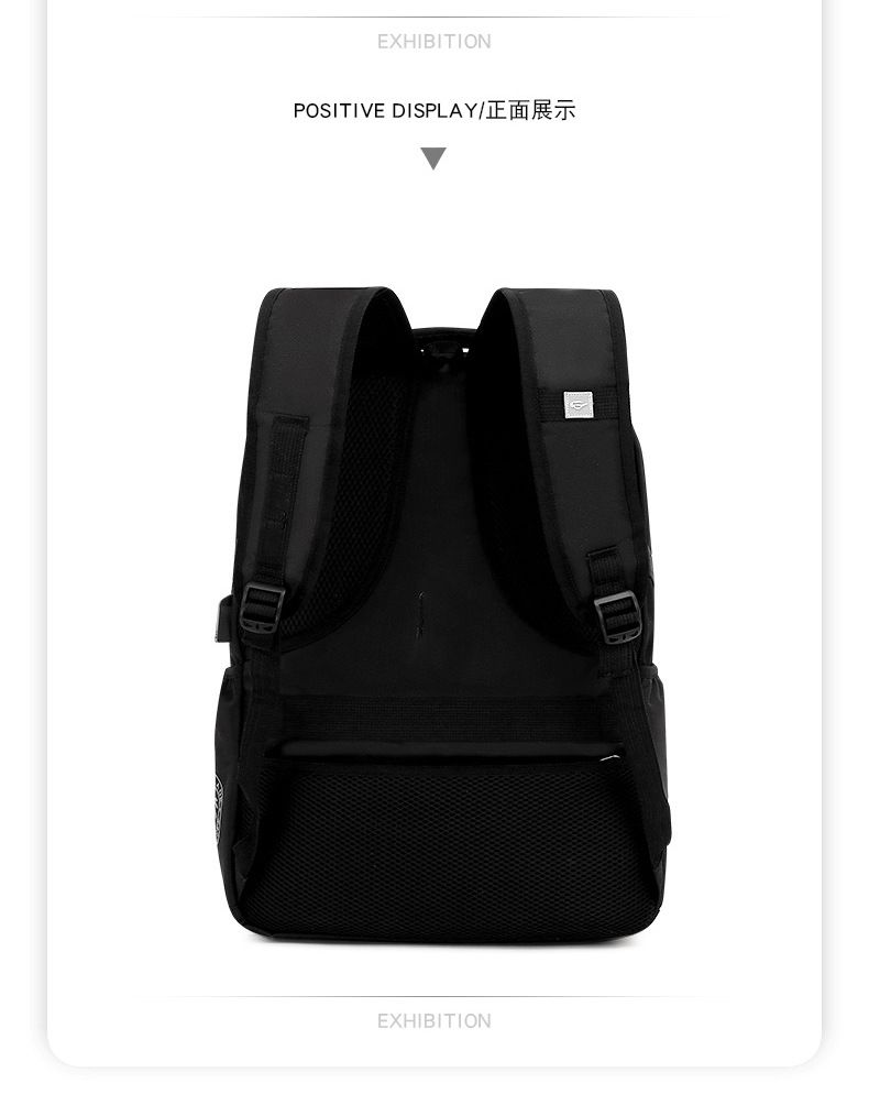 New pure color business backpack, large capacity travel bag, men's backpack for work and leisure, scientific load-relieving laptop bag..