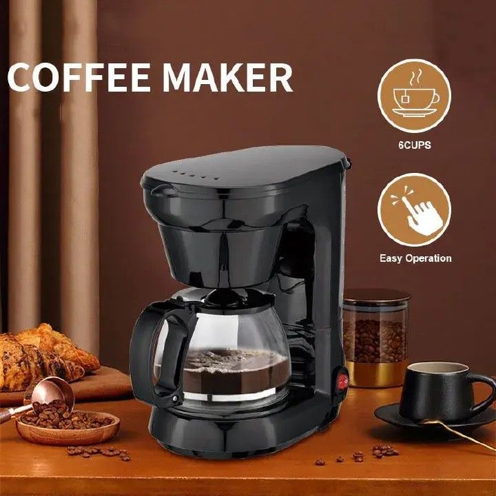 🔥REKI Automatic Coffee Maker – Fast Brewing Machine with Glass Pot | Easy One-Touch Use | Compact & Durable | Stylish Design for Home & Office – Enjoy Fresh Coffee Daily ☕