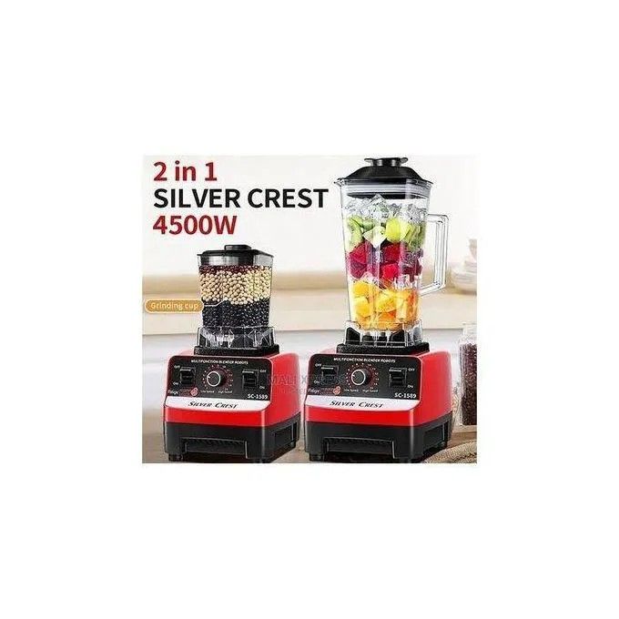 💪 Silver Crest 2-in-1 Heavy Duty Blender – 4500W Power Beast 🥤 Crush, Blend, Grind & Mix with Ease | Commercial-Grade Performance for Smoothies, Juices, Spices & More 🍉