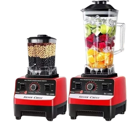 💪 Silver Crest 2-in-1 Heavy Duty Blender – 4500W Power Beast 🥤 Crush, Blend, Grind & Mix with Ease | Commercial-Grade Performance for Smoothies, Juices, Spices & More 🍉