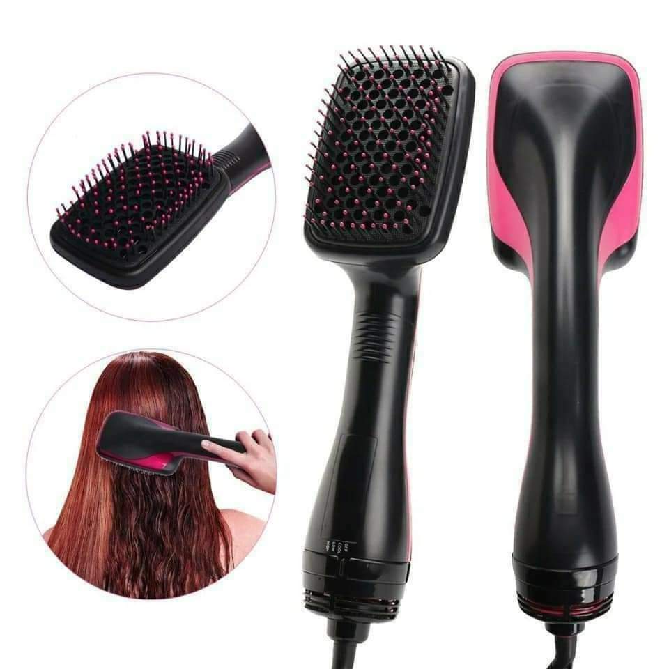 🔥 Professional 2-in-1 Hair Straightener Comb & One-Step Hot Air Brush | Travel Blow Dryer Brush & Electric Hair Styler