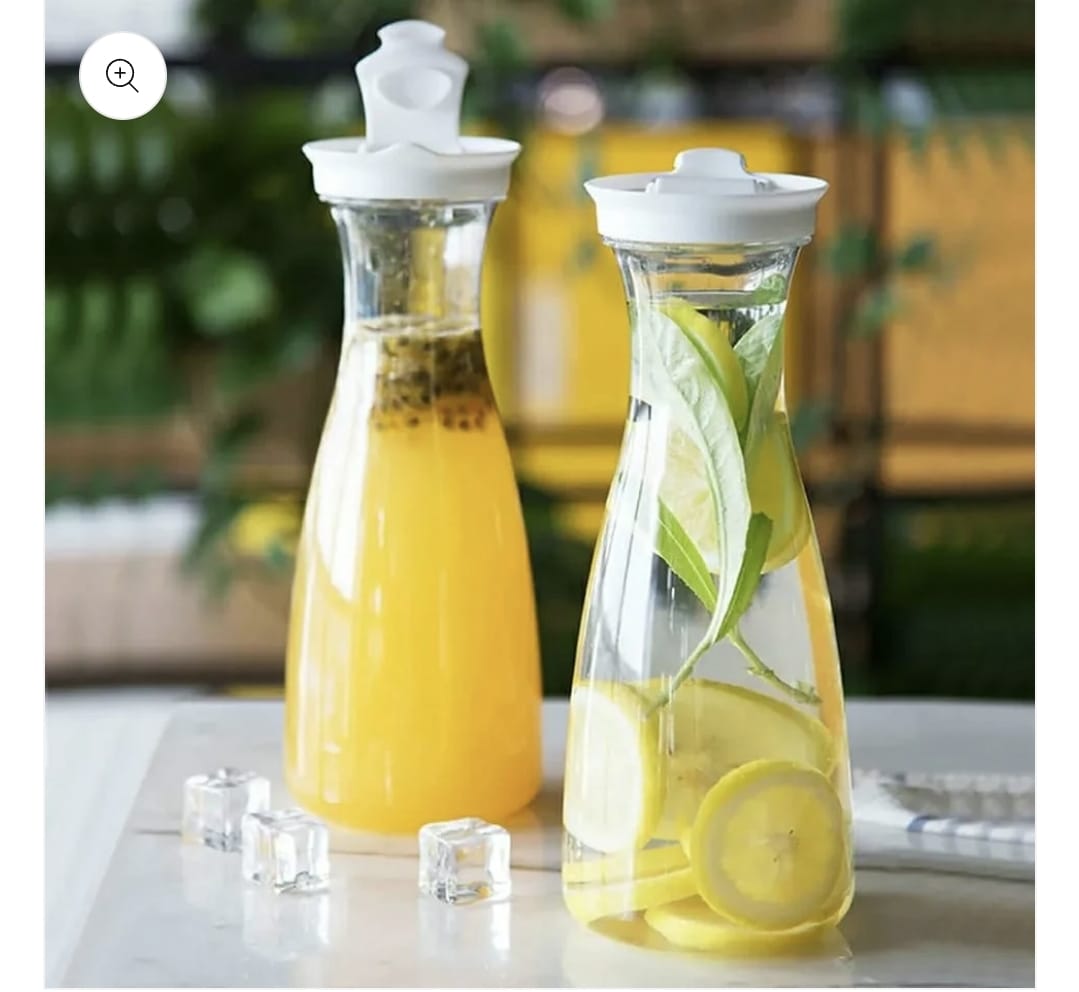 🥛 1.1L Acrylic Milk / Water / Juice Container – Durable Transparent Pitcher for Fridge Organization & Kitchen Use 🍹